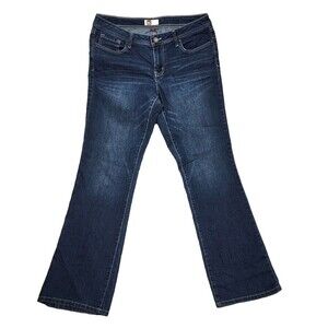 Lei Boot Cut Jeans Cowgirl Bridget Curvy Flap Pocket Blue Denim Juniors Size 15L